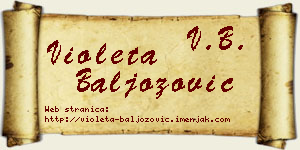 Violeta Baljozović vizit kartica